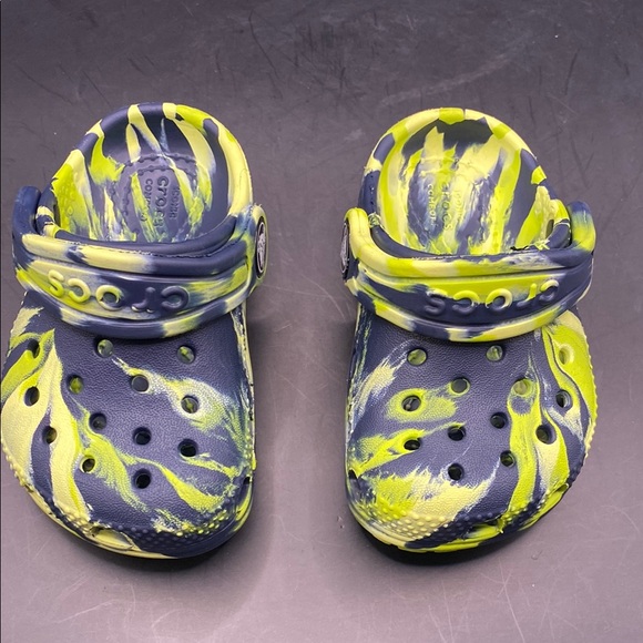 Kids Crocs Clogs - Blue and Yellow - Picture 2 of 8